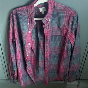 Eddie Bauer Red and Blue Plaid Men's Shirt
